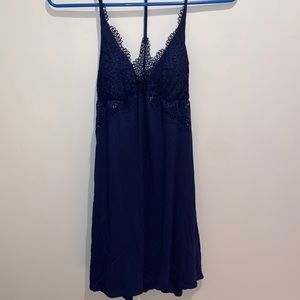 EUC Blue Victoria Secret Chemise/Slip